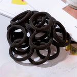 Women's Black Seamless Headband - Elastic Ponytail Fixer, No Damage, Ideal for Thick Hair