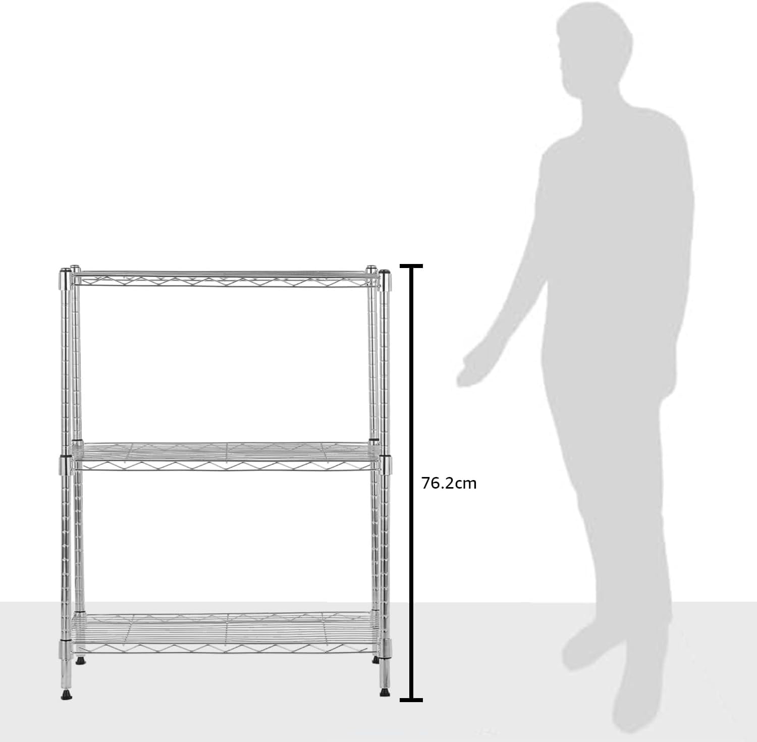 Amazon Basics 5-Shelf Adjustable, Storage Shelving Unit, (200 Pound Loading Capacity per Shelf), Steel Organizer Wire Rack, 23.2 x 13.4 x 60 inches (LxWxH), Chrome