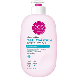 eos Shea Better Body Lotion- Vanilla Cashmere, 24-Hour Moisture Skin Care, Lightweight & Non-Greasy, Made with Natural Shea, Vegan, 16 fl oz