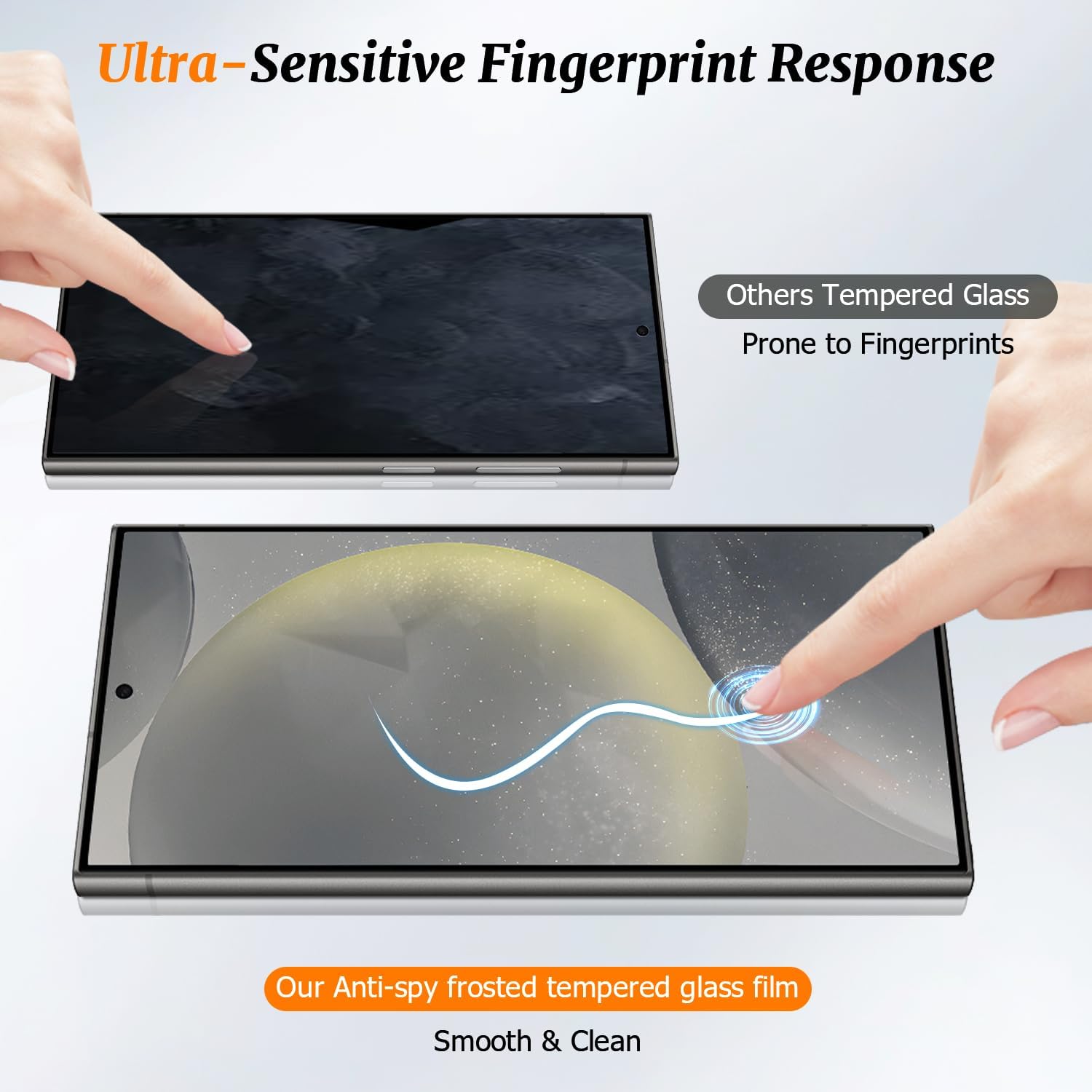 [3 Pack] Screen Protector For Galaxy S24/S25(6.2 Inch) [Tempered Glass] [Japan Glass with 9H Hardness] Fingerprint Unlock with Installation Frame HD Clear Screen Protector
