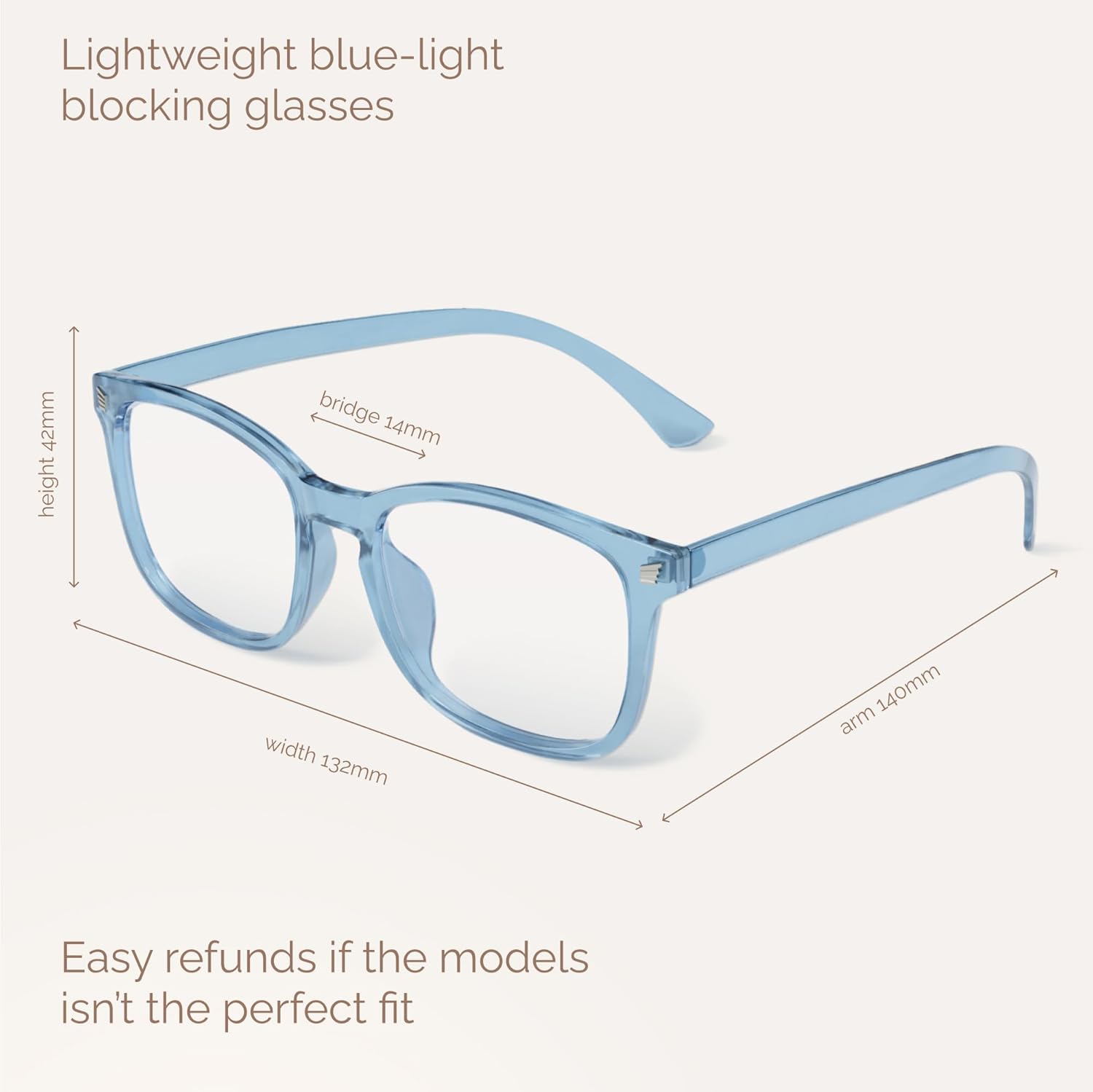 livho High Tech Blue Light Glasses - Advanced 99% Blue Light Blocking Computer Glasses - Anti Eyestrain & UV Glare Protection