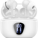 Wireless Earbuds, Bluetooth 5.4 Headphones HiFi Stereo, Bluetooth Earbuds with ENC Noise Cancelling Mic, IP7 Waterproof in Ear Earphones, 48H, LED Display Ear buds for Pad Workout Sports, Black