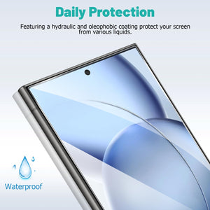 [3 Pack] Screen Protector For Galaxy S24/S25(6.2 Inch) [Tempered Glass] [Japan Glass with 9H Hardness] Fingerprint Unlock with Installation Frame HD Clear Screen Protector