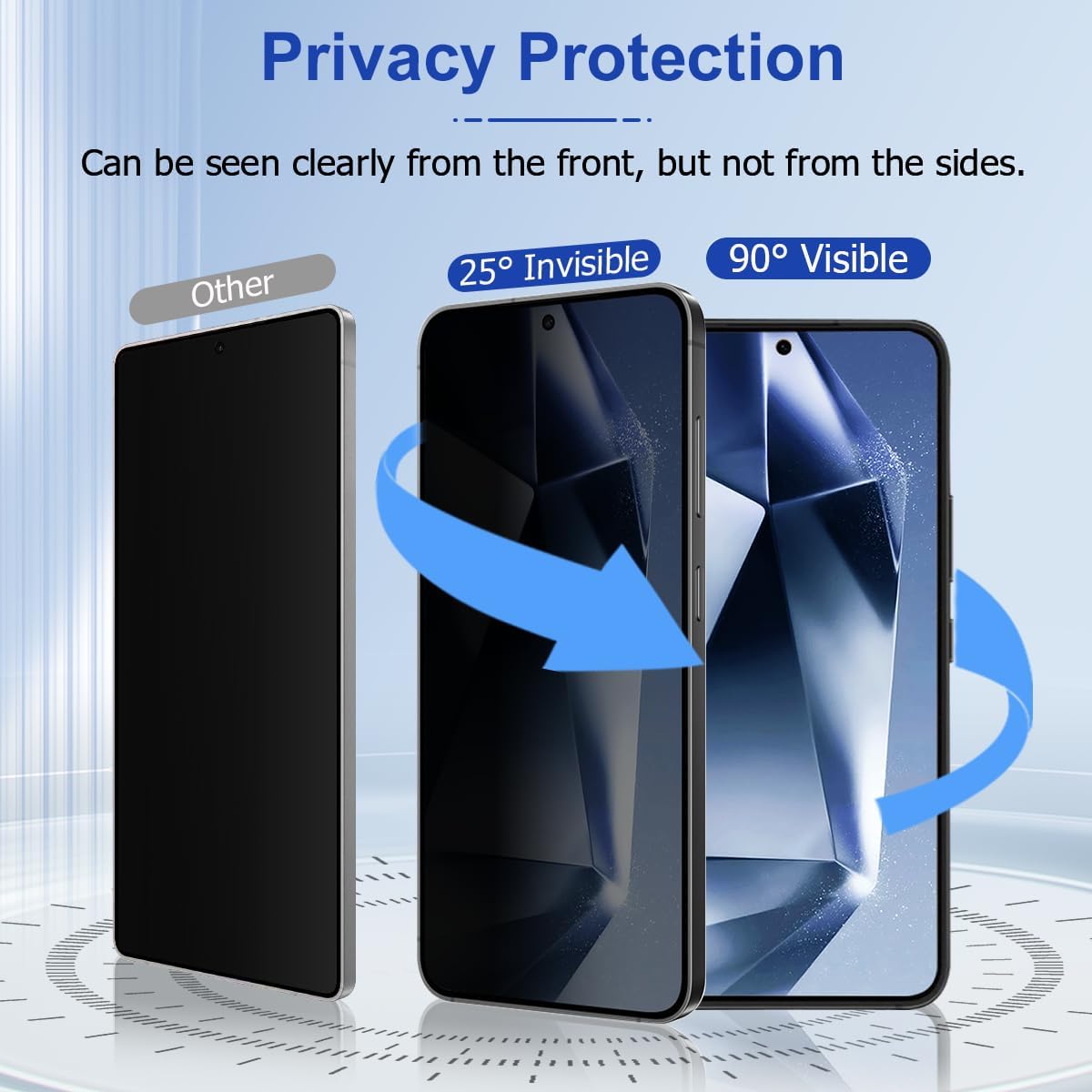 [3 Pack] Screen Protector For Galaxy S24/S25(6.2 Inch) [Tempered Glass] [Japan Glass with 9H Hardness] Fingerprint Unlock with Installation Frame HD Clear Screen Protector