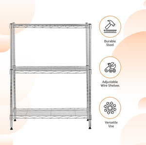 Amazon Basics 5-Shelf Adjustable, Storage Shelving Unit, (200 Pound Loading Capacity per Shelf), Steel Organizer Wire Rack, 23.2 x 13.4 x 60 inches (LxWxH), Chrome