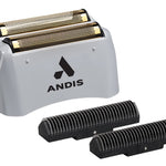 Andis TS-1 17235 Pro Foil Lithium Titanium Foil Shaver, Cord/Cordless, Smooth Shaving Cordless Shaver with Charger, Gray
