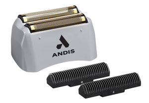 Andis TS-1 17235 Pro Foil Lithium Titanium Foil Shaver, Cord/Cordless, Smooth Shaving Cordless Shaver with Charger, Gray