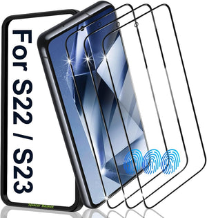[3 Pack] Screen Protector For Galaxy S24/S25(6.2 Inch) [Tempered Glass] [Japan Glass with 9H Hardness] Fingerprint Unlock with Installation Frame HD Clear Screen Protector
