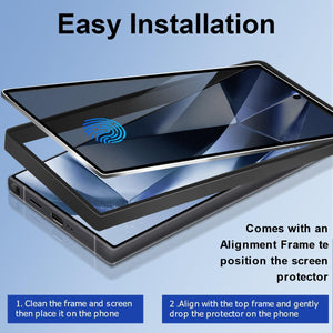 [3 Pack] Screen Protector For Galaxy S24/S25(6.2 Inch) [Tempered Glass] [Japan Glass with 9H Hardness] Fingerprint Unlock with Installation Frame HD Clear Screen Protector