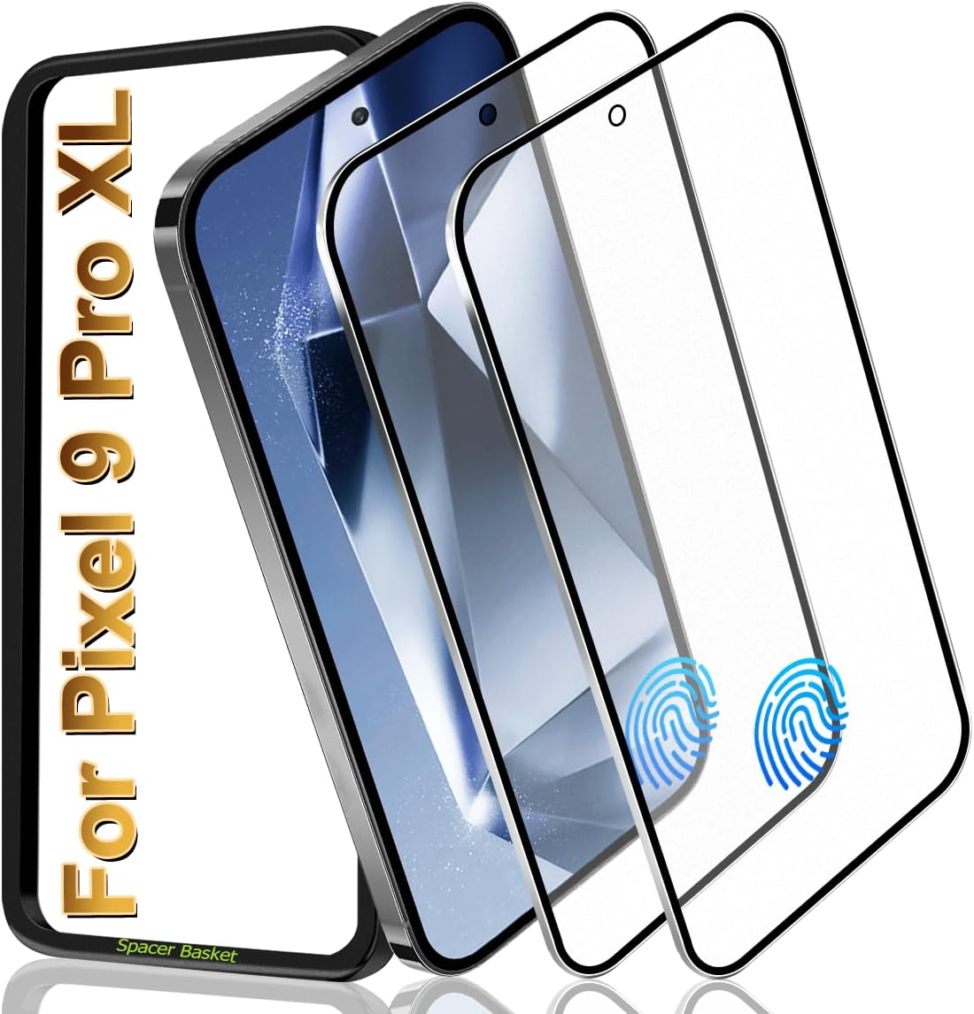 [3 Pack] Screen Protector For Galaxy S24/S25(6.2 Inch) [Tempered Glass] [Japan Glass with 9H Hardness] Fingerprint Unlock with Installation Frame HD Clear Screen Protector
