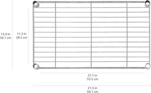 Amazon Basics 5-Shelf Adjustable, Storage Shelving Unit, (200 Pound Loading Capacity per Shelf), Steel Organizer Wire Rack, 23.2 x 13.4 x 60 inches (LxWxH), Chrome
