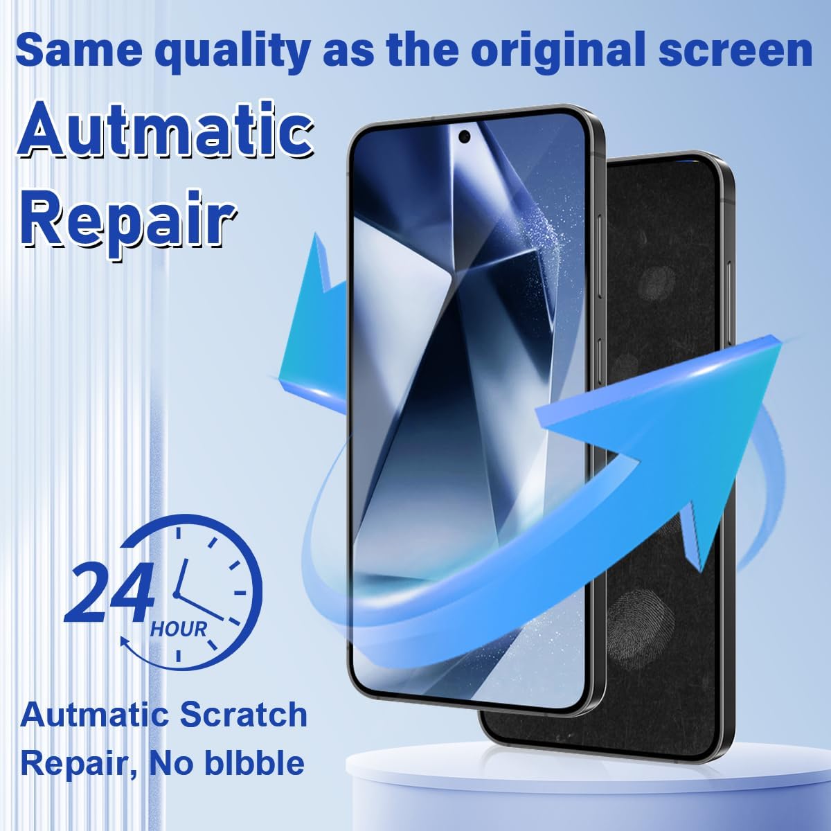 [3 Pack] Screen Protector For Galaxy S24/S25(6.2 Inch) [Tempered Glass] [Japan Glass with 9H Hardness] Fingerprint Unlock with Installation Frame HD Clear Screen Protector