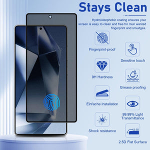 [3 Pack] Screen Protector For Galaxy S24/S25(6.2 Inch) [Tempered Glass] [Japan Glass with 9H Hardness] Fingerprint Unlock with Installation Frame HD Clear Screen Protector