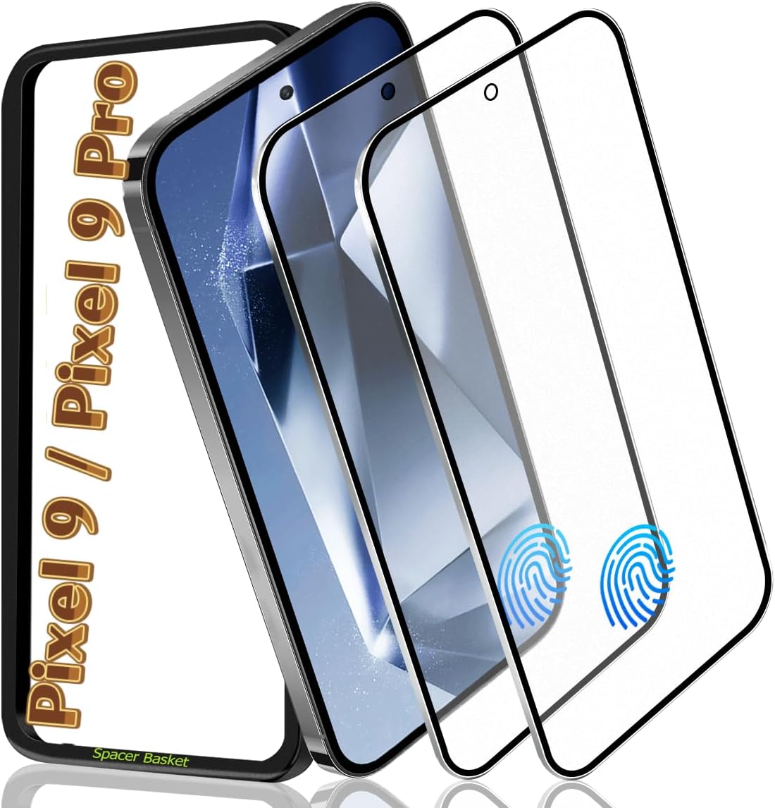 [3 Pack] Screen Protector For Galaxy S24/S25(6.2 Inch) [Tempered Glass] [Japan Glass with 9H Hardness] Fingerprint Unlock with Installation Frame HD Clear Screen Protector