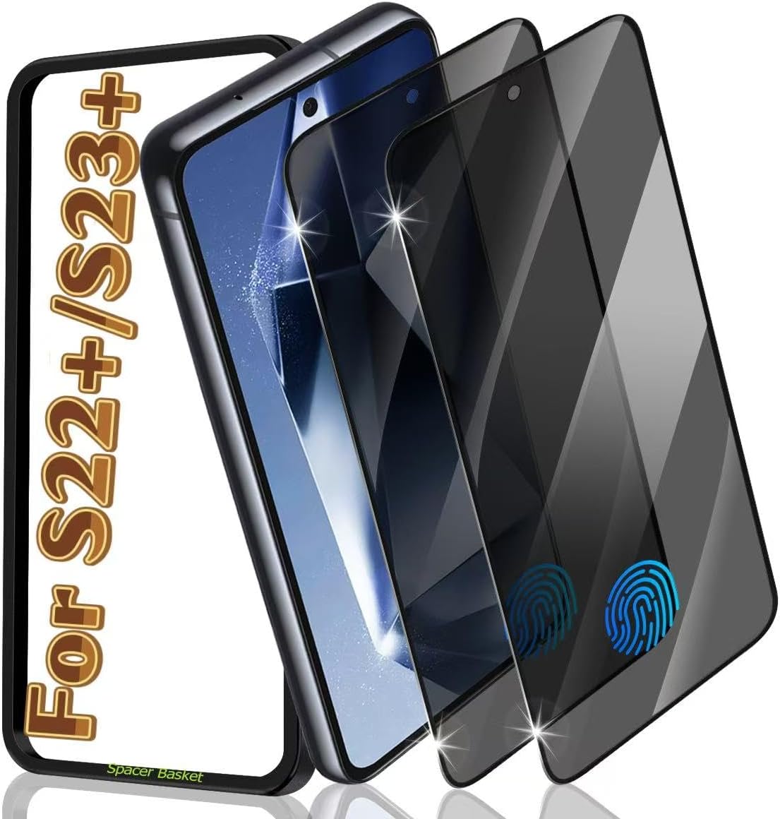 [3 Pack] Screen Protector For Galaxy S24/S25(6.2 Inch) [Tempered Glass] [Japan Glass with 9H Hardness] Fingerprint Unlock with Installation Frame HD Clear Screen Protector
