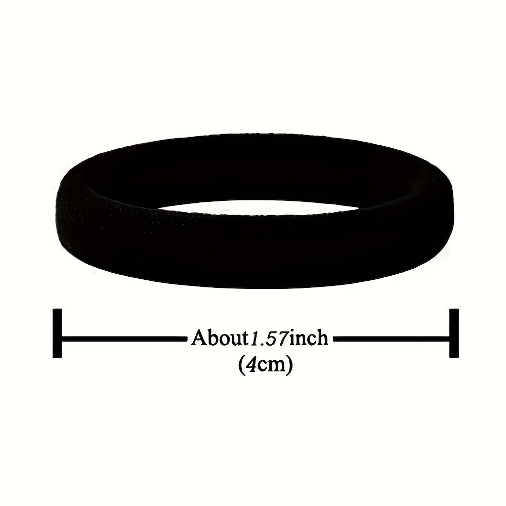 Women's Black Seamless Headband - Elastic Ponytail Fixer, No Damage, Ideal for Thick Hair