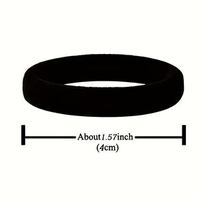 Women's Black Seamless Headband - Elastic Ponytail Fixer, No Damage, Ideal for Thick Hair