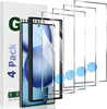 [3 Pack] Screen Protector For Galaxy S24/S25(6.2 Inch) [Tempered Glass] [Japan Glass with 9H Hardness] Fingerprint Unlock with Installation Frame HD Clear Screen Protector