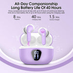 Wireless Earbuds, Bluetooth 5.4 Headphones HiFi Stereo, Bluetooth Earbuds with ENC Noise Cancelling Mic, IP7 Waterproof in Ear Earphones, 48H, LED Display Ear buds for Pad Workout Sports, Black