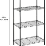 Amazon Basics 5-Shelf Adjustable, Storage Shelving Unit, (200 Pound Loading Capacity per Shelf), Steel Organizer Wire Rack, 23.2 x 13.4 x 60 inches (LxWxH), Chrome