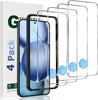 [3 Pack] Screen Protector For Galaxy S24/S25(6.2 Inch) [Tempered Glass] [Japan Glass with 9H Hardness] Fingerprint Unlock with Installation Frame HD Clear Screen Protector