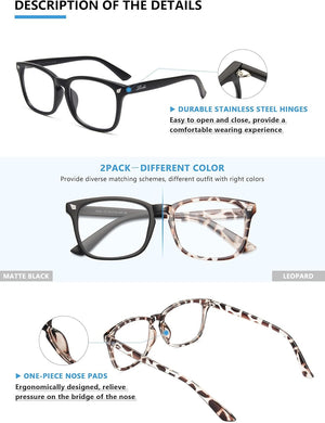 livho High Tech Blue Light Glasses - Advanced 99% Blue Light Blocking Computer Glasses - Anti Eyestrain & UV Glare Protection