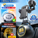 VANMASS 【85+LBS Strongest Suction & Military-Grade 2025 Ultimate Car Phone Mount【Patent & Safety Certs】 Cell Phone Holder Truck Stand for Dashboard Windshield Vent for iPhone 16 15 Pro Max 14 Samsung