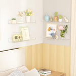 upsimples 6 Pack Acrylic Shelves for Wall Storage, 15" x 4“ Floating Bookshelves for Kids, Display Shelf Organizer for Bathroom, Bedroom, Living Room, Kitchen, Room Decor, Clear