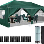 Heavy Duty Pop Up Canopy, Carport Canopy with UV Protection, Waterproof Fabric, Adjustable Heights, and Easy Assembly – Ideal for Outdoor Events, Camping, and Carports (10 x 20) (Blue)