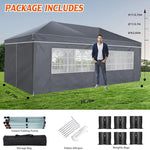Heavy Duty Pop Up Canopy, Carport Canopy with UV Protection, Waterproof Fabric, Adjustable Heights, and Easy Assembly – Ideal for Outdoor Events, Camping, and Carports (10 x 20) (Blue)