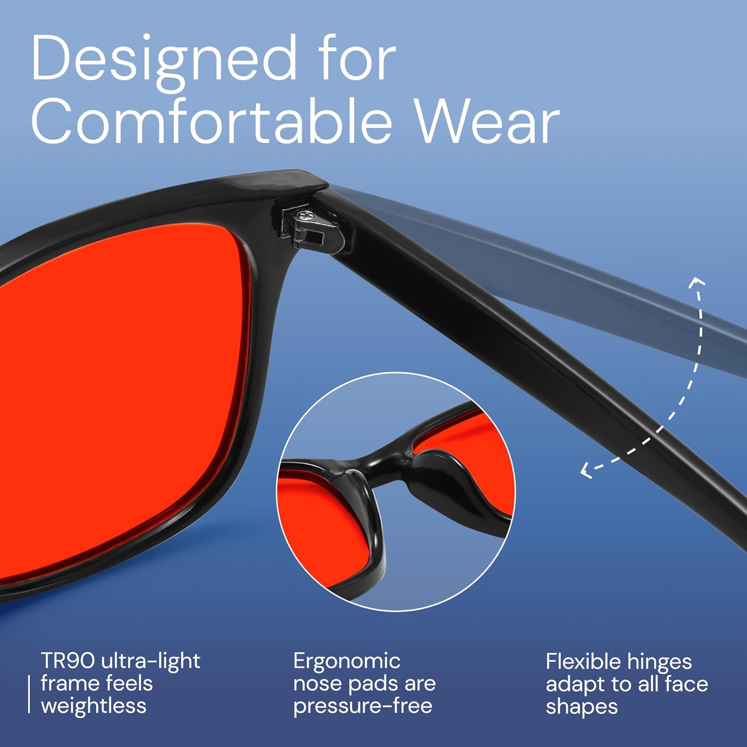 livho High Tech Blue Light Glasses - Advanced 99% Blue Light Blocking Computer Glasses - Anti Eyestrain & UV Glare Protection