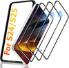 [3 Pack] Screen Protector For Galaxy S24/S25(6.2 Inch) [Tempered Glass] [Japan Glass with 9H Hardness] Fingerprint Unlock with Installation Frame HD Clear Screen Protector