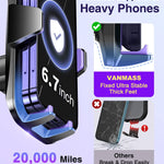 VANMASS 【85+LBS Strongest Suction & Military-Grade 2025 Ultimate Car Phone Mount【Patent & Safety Certs】 Cell Phone Holder Truck Stand for Dashboard Windshield Vent for iPhone 16 15 Pro Max 14 Samsung