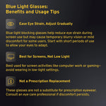livho High Tech Blue Light Glasses - Advanced 99% Blue Light Blocking Computer Glasses - Anti Eyestrain & UV Glare Protection