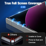 [3 Pack] Screen Protector For Galaxy S24/S25(6.2 Inch) [Tempered Glass] [Japan Glass with 9H Hardness] Fingerprint Unlock with Installation Frame HD Clear Screen Protector
