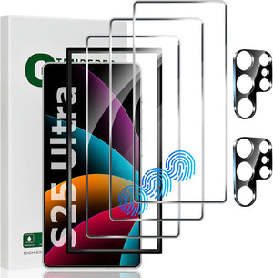 [3 Pack] Screen Protector For Galaxy S24/S25(6.2 Inch) [Tempered Glass] [Japan Glass with 9H Hardness] Fingerprint Unlock with Installation Frame HD Clear Screen Protector