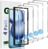 [3 Pack] Screen Protector For Galaxy S24/S25(6.2 Inch) [Tempered Glass] [Japan Glass with 9H Hardness] Fingerprint Unlock with Installation Frame HD Clear Screen Protector