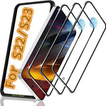 [3 Pack] Screen Protector For Galaxy S24/S25(6.2 Inch) [Tempered Glass] [Japan Glass with 9H Hardness] Fingerprint Unlock with Installation Frame HD Clear Screen Protector