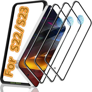 [3 Pack] Screen Protector For Galaxy S24/S25(6.2 Inch) [Tempered Glass] [Japan Glass with 9H Hardness] Fingerprint Unlock with Installation Frame HD Clear Screen Protector