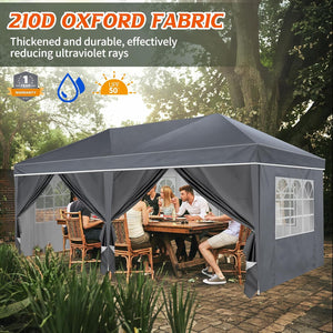 Heavy Duty Pop Up Canopy, Carport Canopy with UV Protection, Waterproof Fabric, Adjustable Heights, and Easy Assembly – Ideal for Outdoor Events, Camping, and Carports (10 x 20) (Blue)