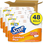 Scott ComfortPlus Toilet Paper, 12 Double Rolls, 231 Sheets per Roll, Septic-Safe, 1-Ply Toilet Tissue