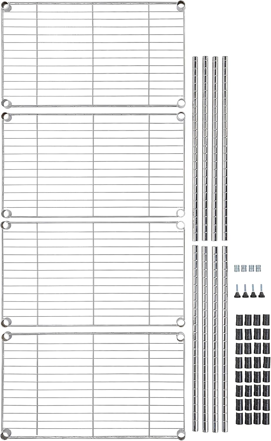 Amazon Basics 5-Shelf Adjustable, Storage Shelving Unit, (200 Pound Loading Capacity per Shelf), Steel Organizer Wire Rack, 23.2 x 13.4 x 60 inches (LxWxH), Chrome