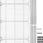 Amazon Basics 5-Shelf Adjustable, Storage Shelving Unit, (200 Pound Loading Capacity per Shelf), Steel Organizer Wire Rack, 23.2 x 13.4 x 60 inches (LxWxH), Chrome