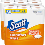 Scott ComfortPlus Toilet Paper, 12 Double Rolls, 231 Sheets per Roll, Septic-Safe, 1-Ply Toilet Tissue