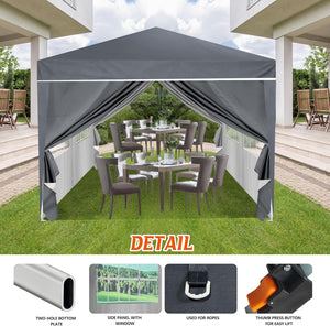Heavy Duty Pop Up Canopy, Carport Canopy with UV Protection, Waterproof Fabric, Adjustable Heights, and Easy Assembly – Ideal for Outdoor Events, Camping, and Carports (10 x 20) (Blue)