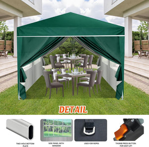 Heavy Duty Pop Up Canopy, Carport Canopy with UV Protection, Waterproof Fabric, Adjustable Heights, and Easy Assembly – Ideal for Outdoor Events, Camping, and Carports (10 x 20) (Blue)