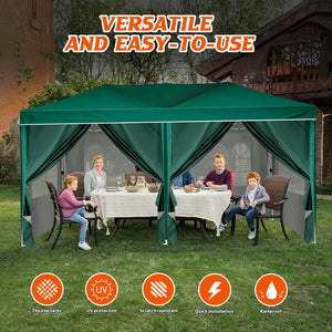 Heavy Duty Pop Up Canopy, Carport Canopy with UV Protection, Waterproof Fabric, Adjustable Heights, and Easy Assembly – Ideal for Outdoor Events, Camping, and Carports (10 x 20) (Blue)
