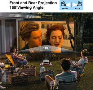 Outdoor-Projector-Screen-with-Stand - 120 inch Portable Projector Screen Indoor Outdoor Projector Screens 16:9 4K HD Lightweight Movie Screen with Carry Bag for Backyard Movie Night