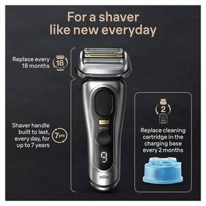 Braun Series 9 PRO+ Electric Shaver, Shaving Kit with 5 Pro Shave Elements and ProComfort Head, SmartCare Center
