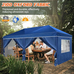 Heavy Duty Pop Up Canopy, Carport Canopy with UV Protection, Waterproof Fabric, Adjustable Heights, and Easy Assembly – Ideal for Outdoor Events, Camping, and Carports (10 x 20) (Blue)